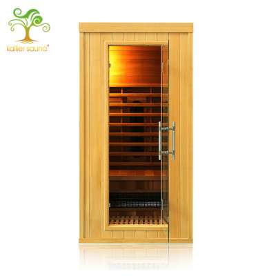 Steam sauna room with sauna stoven heater