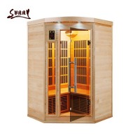 Corner Sauna Cabin Hemlock Infrared Sauna Room